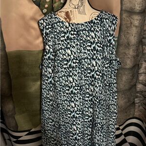 Jessica London Blue and White Sheath Midi Dress